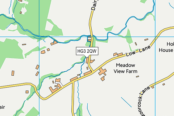 HG3 2QW map - OS VectorMap District (Ordnance Survey) HG3 2QW map - OS VectorMap District (Ordnance Survey)