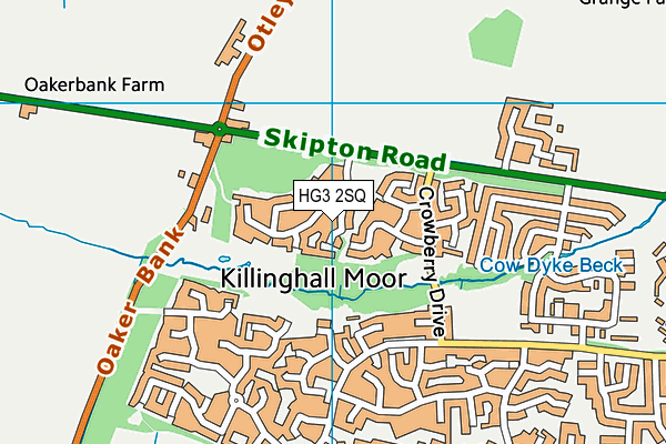 HG3 2SQ map - OS VectorMap District (Ordnance Survey)
