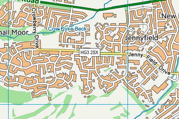 HG3 2SX map - OS VectorMap District (Ordnance Survey) HG3 2SX map - OS VectorMap District (Ordnance Survey)