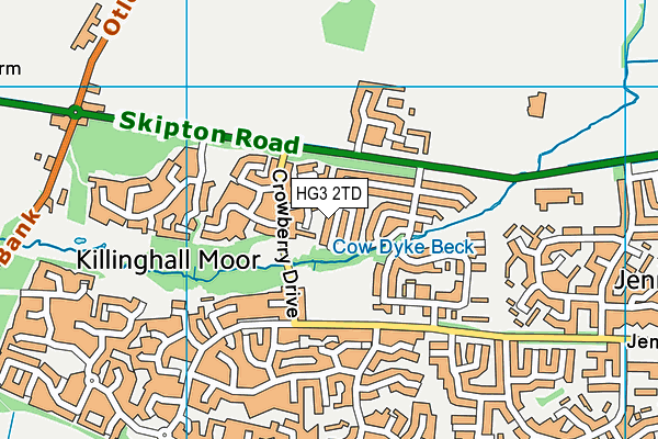 HG3 2TD map - OS VectorMap District (Ordnance Survey) HG3 2TD map - OS VectorMap District (Ordnance Survey)