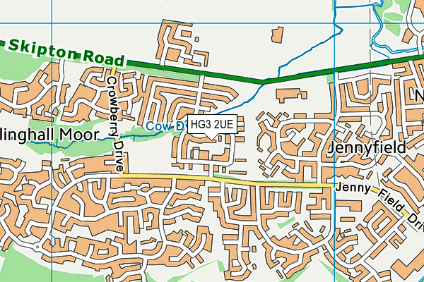 HG3 2UE map - OS VectorMap District (Ordnance Survey) HG3 2UE map - OS VectorMap District (Ordnance Survey)