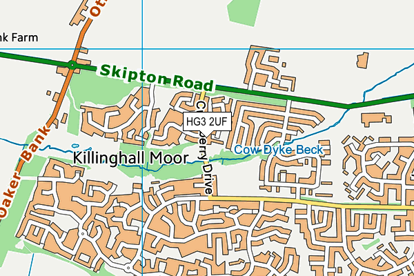 HG3 2UF map - OS VectorMap District (Ordnance Survey) HG3 2UF map - OS VectorMap District (Ordnance Survey)