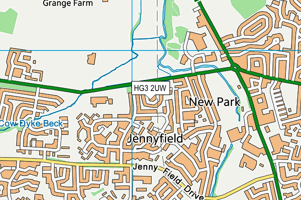 HG3 2UW map - OS VectorMap District (Ordnance Survey) HG3 2UW map - OS VectorMap District (Ordnance Survey)