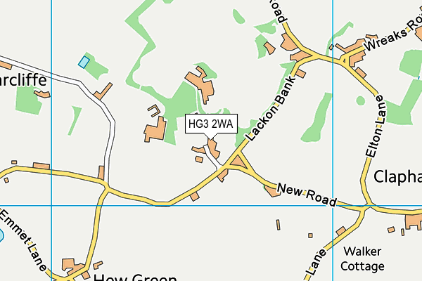 HG3 2WA map - OS VectorMap District (Ordnance Survey) HG3 2WA map - OS VectorMap District (Ordnance Survey)