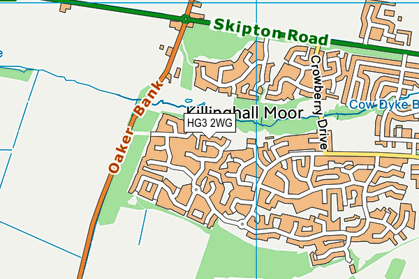 HG3 2WG map - OS VectorMap District (Ordnance Survey) HG3 2WG map - OS VectorMap District (Ordnance Survey)