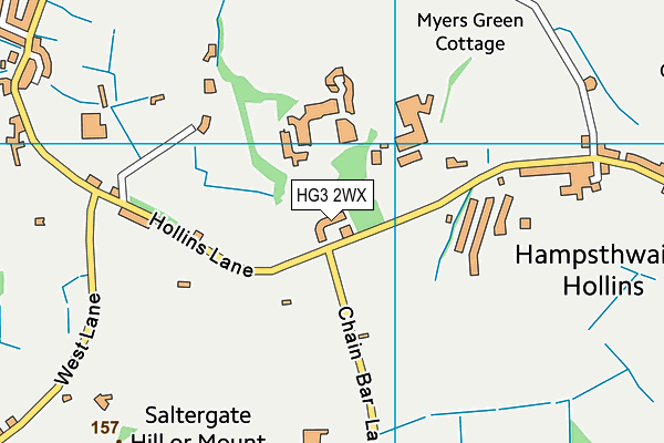 HG3 2WX map - OS VectorMap District (Ordnance Survey) HG3 2WX map - OS VectorMap District (Ordnance Survey)