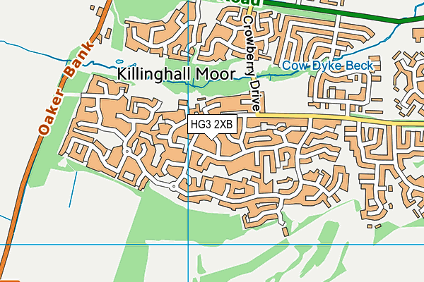 HG3 2XB map - OS VectorMap District (Ordnance Survey) HG3 2XB map - OS VectorMap District (Ordnance Survey)