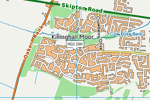 HG3 2XH map - OS VectorMap District (Ordnance Survey) HG3 2XH map - OS VectorMap District (Ordnance Survey)