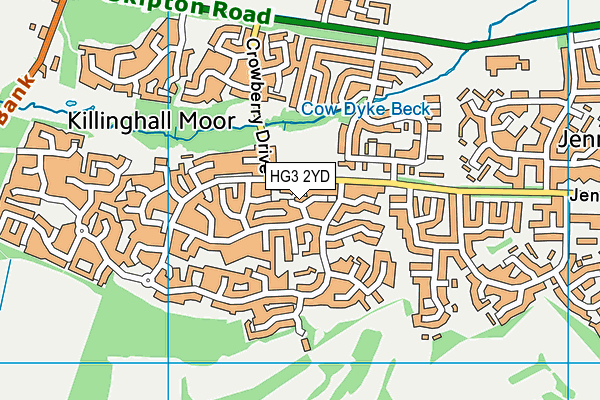 HG3 2YD map - OS VectorMap District (Ordnance Survey) HG3 2YD map - OS VectorMap District (Ordnance Survey)