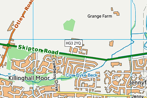HG3 2YQ map - OS VectorMap District (Ordnance Survey) HG3 2YQ map - OS VectorMap District (Ordnance Survey)