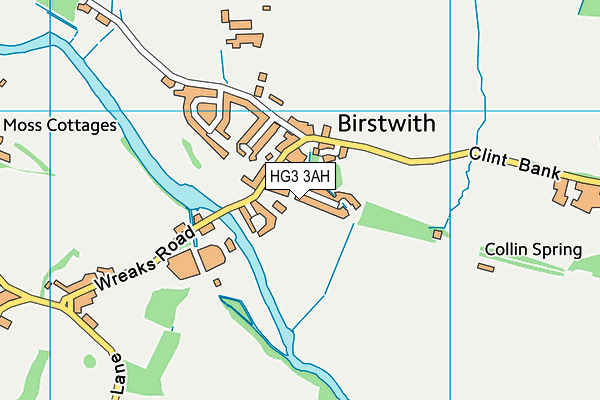 HG3 3AH map - OS VectorMap District (Ordnance Survey) HG3 3AH map - OS VectorMap District (Ordnance Survey)