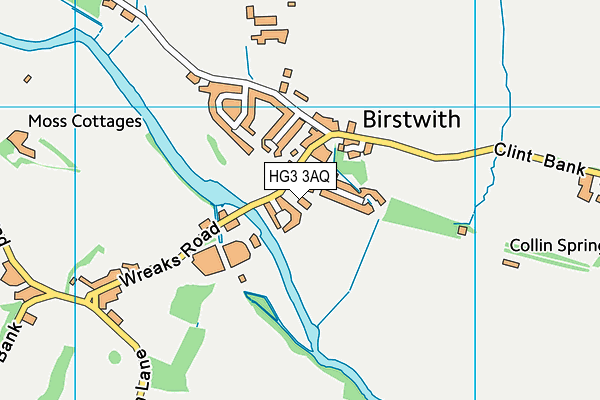 HG3 3AQ map - OS VectorMap District (Ordnance Survey)
