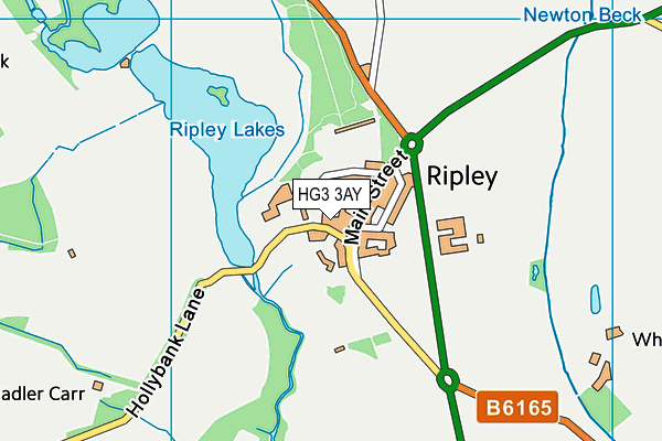 HG3 3AY map - OS VectorMap District (Ordnance Survey) HG3 3AY map - OS VectorMap District (Ordnance Survey)