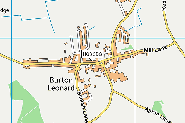 HG3 3DG map - OS VectorMap District (Ordnance Survey)