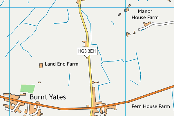 HG3 3EH map - OS VectorMap District (Ordnance Survey) HG3 3EH map - OS VectorMap District (Ordnance Survey)