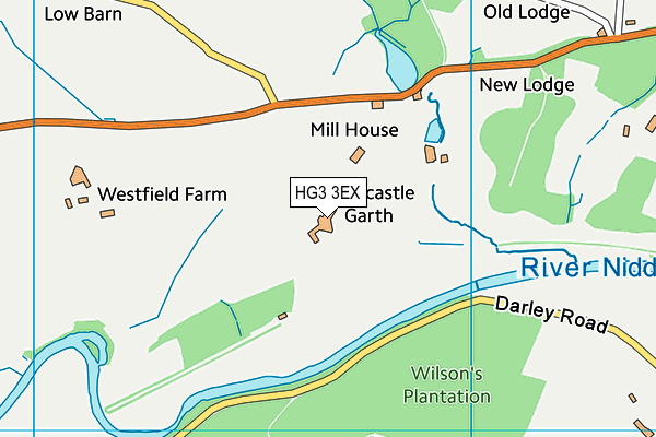 HG3 3EX map - OS VectorMap District (Ordnance Survey)
