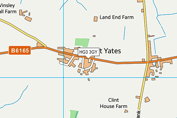 HG3 3GY map - OS VectorMap District (Ordnance Survey) HG3 3GY map - OS VectorMap District (Ordnance Survey)