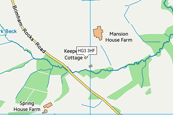 HG3 3HF map - OS VectorMap District (Ordnance Survey)