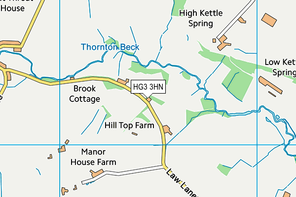 HG3 3HN map - OS VectorMap District (Ordnance Survey) HG3 3HN map - OS VectorMap District (Ordnance Survey)