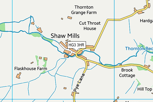 HG3 3HR map - OS VectorMap District (Ordnance Survey) HG3 3HR map - OS VectorMap District (Ordnance Survey)