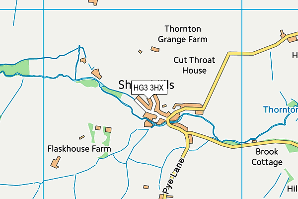 HG3 3HX map - OS VectorMap District (Ordnance Survey)