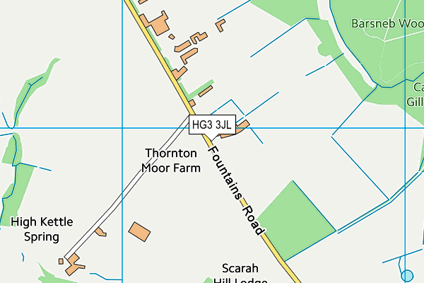 HG3 3JL map - OS VectorMap District (Ordnance Survey)