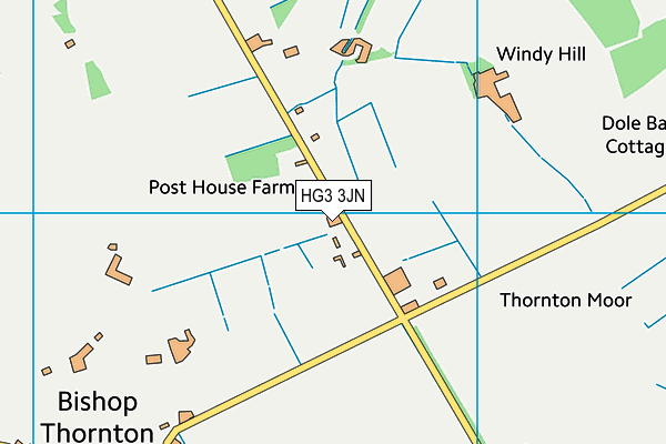 HG3 3JN map - OS VectorMap District (Ordnance Survey)