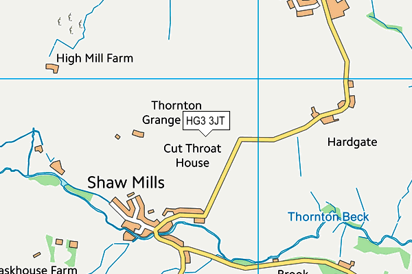 HG3 3JT map - OS VectorMap District (Ordnance Survey)