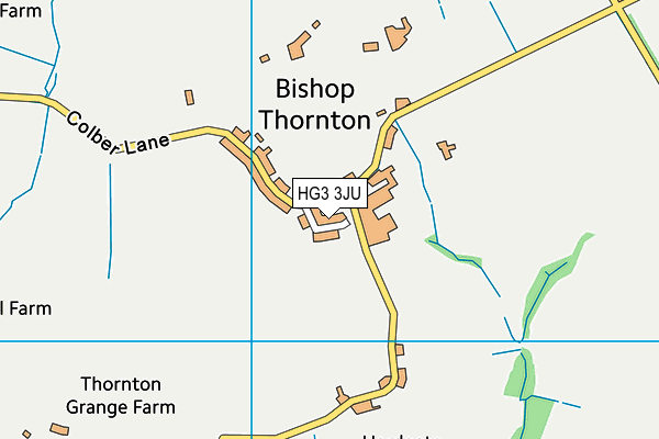 HG3 3JU map - OS VectorMap District (Ordnance Survey)