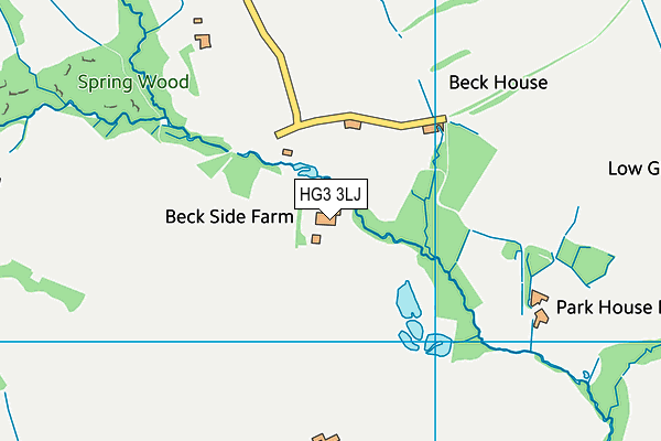 HG3 3LJ map - OS VectorMap District (Ordnance Survey)
