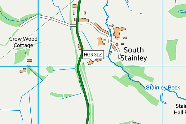 HG3 3LZ map - OS VectorMap District (Ordnance Survey)