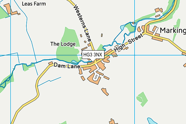 HG3 3NX map - OS VectorMap District (Ordnance Survey)