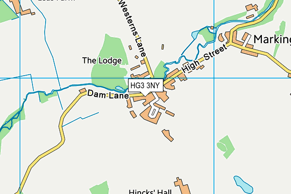 HG3 3NY map - OS VectorMap District (Ordnance Survey)