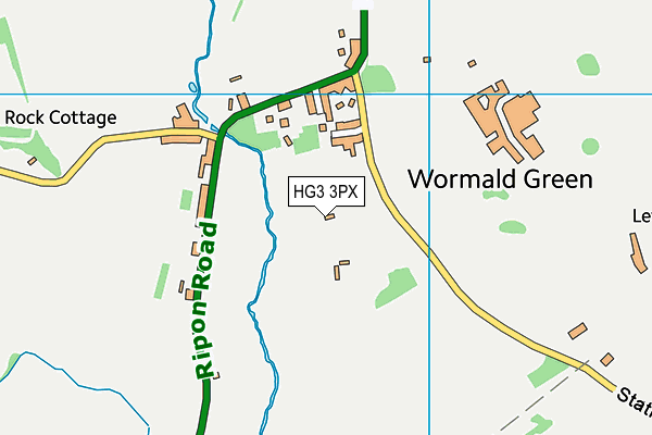 HG3 3PX map - OS VectorMap District (Ordnance Survey) HG3 3PX map - OS VectorMap District (Ordnance Survey)
