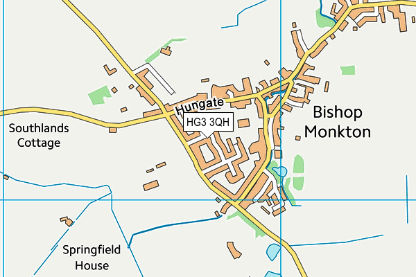 HG3 3QH map - OS VectorMap District (Ordnance Survey)