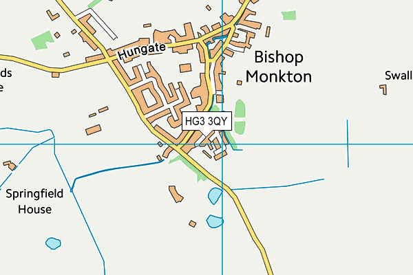HG3 3QY map - OS VectorMap District (Ordnance Survey)