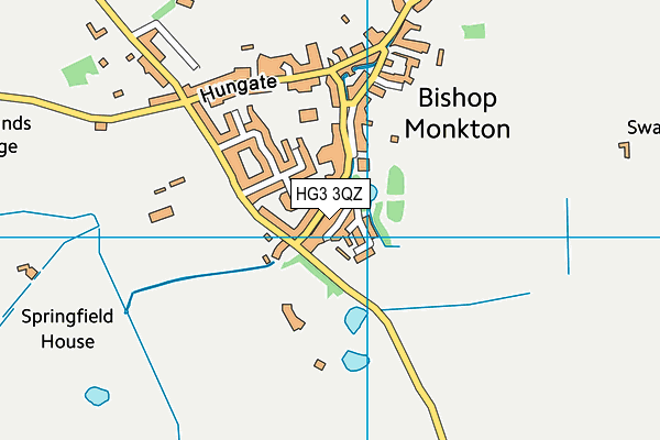 HG3 3QZ map - OS VectorMap District (Ordnance Survey)