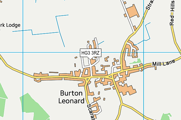 HG3 3RZ map - OS VectorMap District (Ordnance Survey)