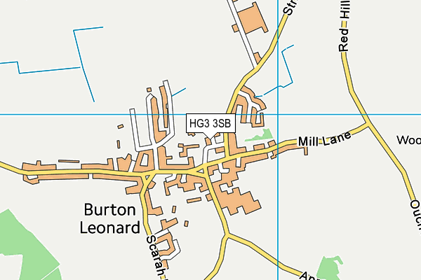 HG3 3SB map - OS VectorMap District (Ordnance Survey)