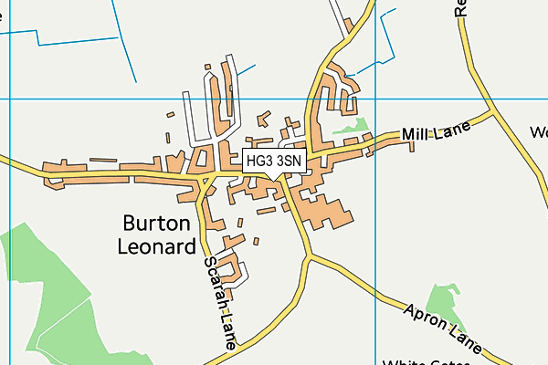 HG3 3SN map - OS VectorMap District (Ordnance Survey) HG3 3SN map - OS VectorMap District (Ordnance Survey)