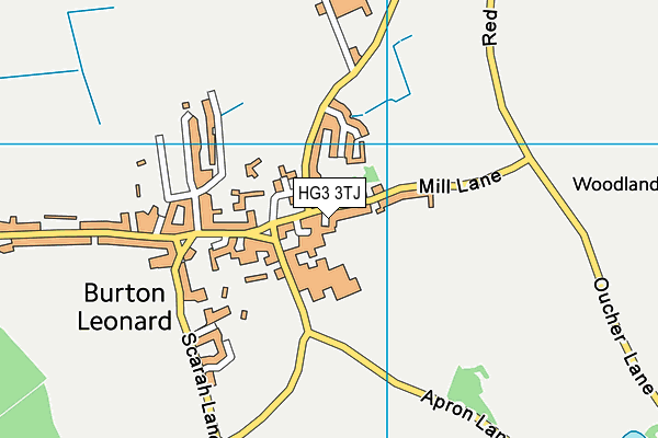 HG3 3TJ map - OS VectorMap District (Ordnance Survey)