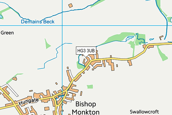 HG3 3UB map - OS VectorMap District (Ordnance Survey) HG3 3UB map - OS VectorMap District (Ordnance Survey)