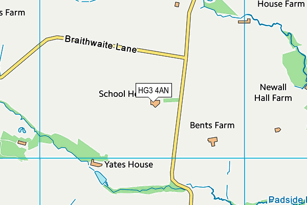HG3 4AN map - OS VectorMap District (Ordnance Survey)