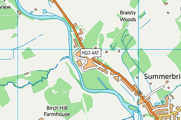 HG3 4AT map - OS VectorMap District (Ordnance Survey) HG3 4AT map - OS VectorMap District (Ordnance Survey)
