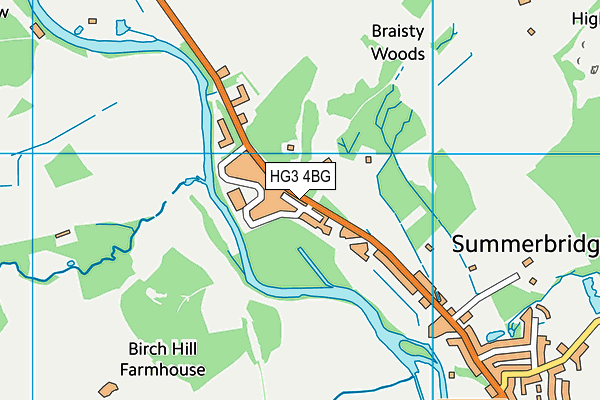 HG3 4BG map - OS VectorMap District (Ordnance Survey) HG3 4BG map - OS VectorMap District (Ordnance Survey)