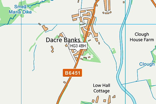 HG3 4BH map - OS VectorMap District (Ordnance Survey) HG3 4BH map - OS VectorMap District (Ordnance Survey)