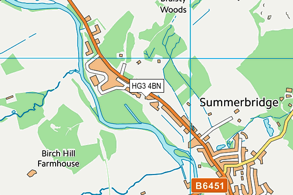 HG3 4BN map - OS VectorMap District (Ordnance Survey) HG3 4BN map - OS VectorMap District (Ordnance Survey)