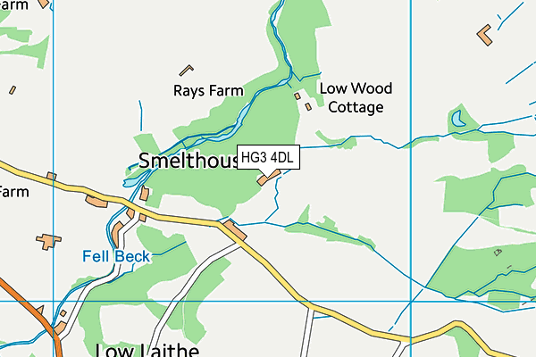 HG3 4DL map - OS VectorMap District (Ordnance Survey) HG3 4DL map - OS VectorMap District (Ordnance Survey)