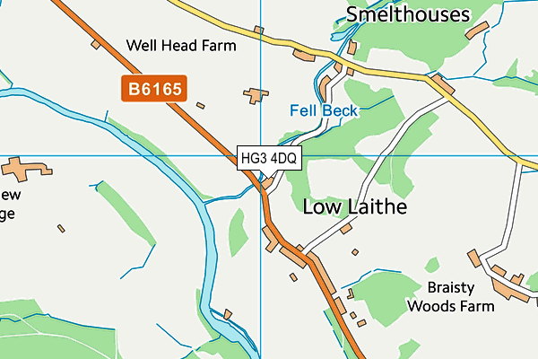 HG3 4DQ map - OS VectorMap District (Ordnance Survey) HG3 4DQ map - OS VectorMap District (Ordnance Survey)