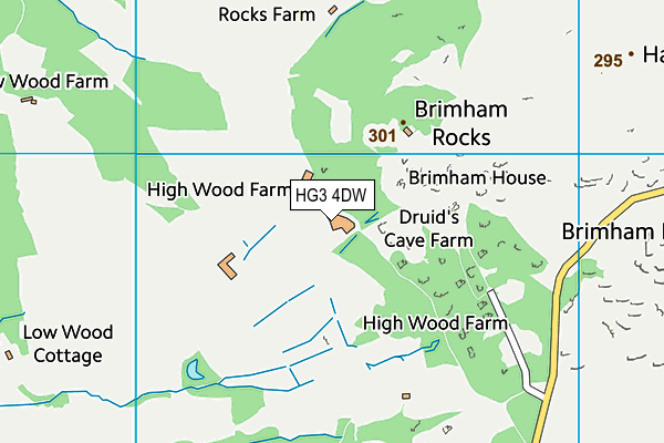 HG3 4DW map - OS VectorMap District (Ordnance Survey) HG3 4DW map - OS VectorMap District (Ordnance Survey)
